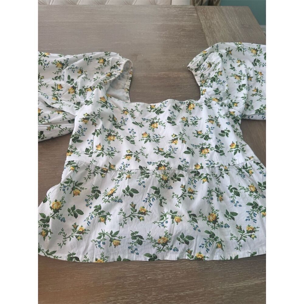 FAITHFULL THE BRAND Women's Floral Crop Top Size 10 Multicolor - Picture 7 of 13